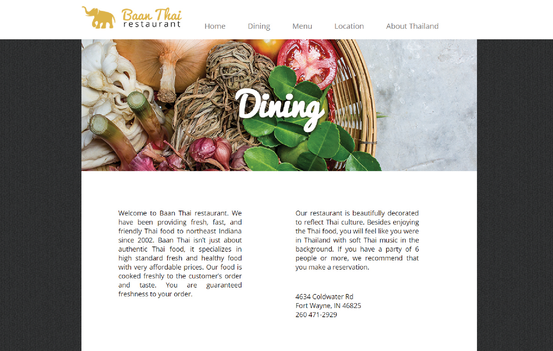 website mockup